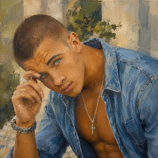 peinture huile sur toile faite sur commande - PORTRAIT BOGOSSE