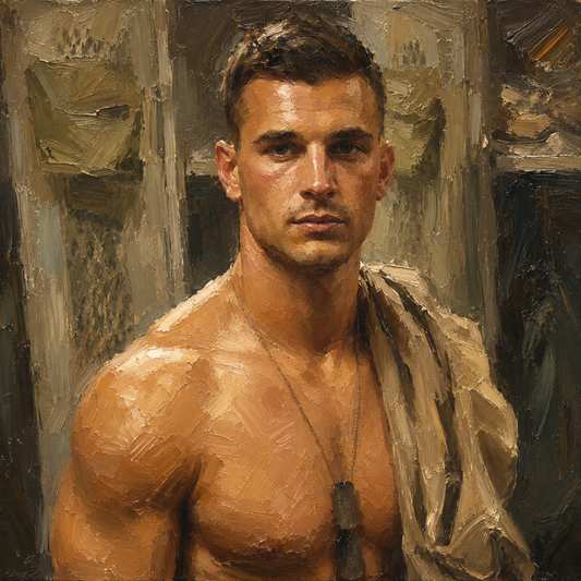 peinture huile sur toile faite sur commande - PORTRAIT MILITAIRE