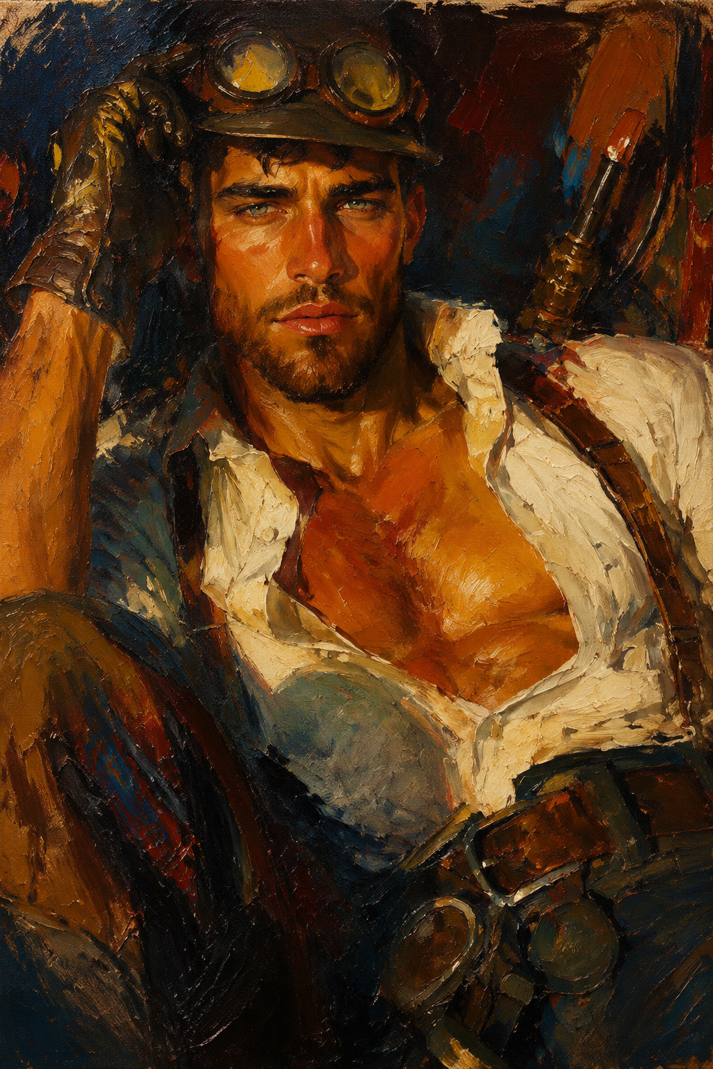 peinture huile sur toile faite sur commande - PORTRAIT BOGOSSE