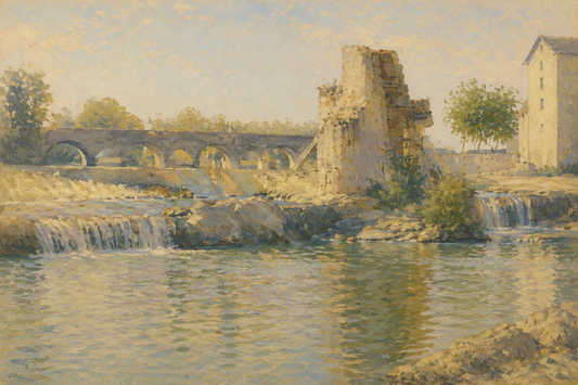 peinture huile sur toile faite sur commande - PAYSAGE OASIS