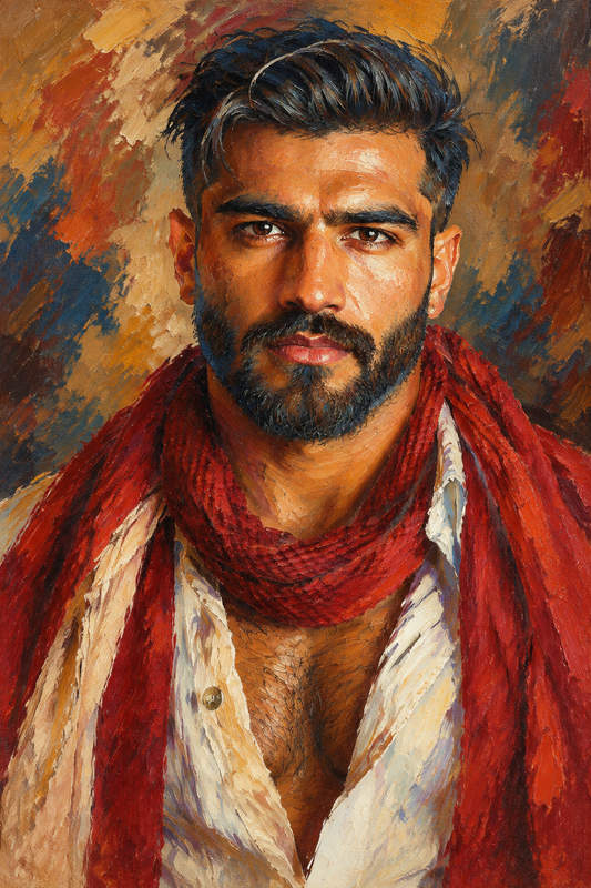 peinture huile sur toile faite sur commande - PORTRAIT AUTRE MONDE