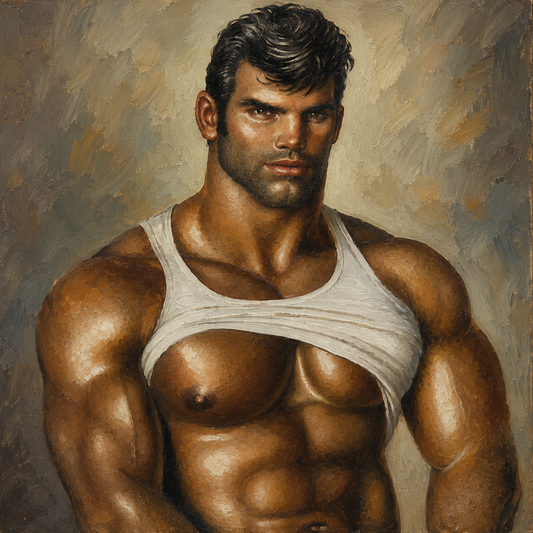 peinture huile sur toile faite sur commande - PORTRAIT GAY CRUISING