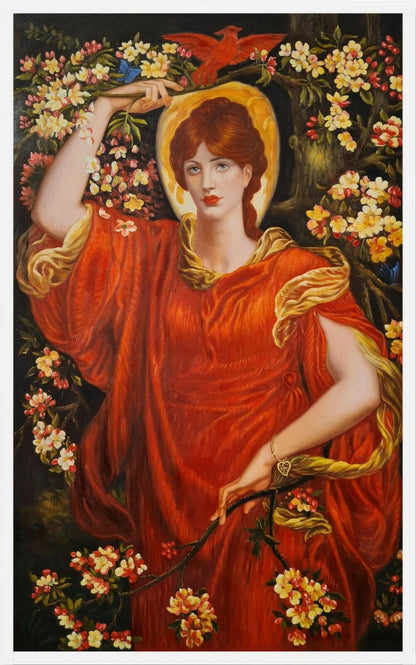 art-decoration-tableau-peinture-huile-toile-Dante d'apres Gabriel Rossetti