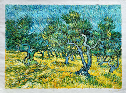 art-decoration-peinture-huile-toile-paysage-campagne-champ-oliviers