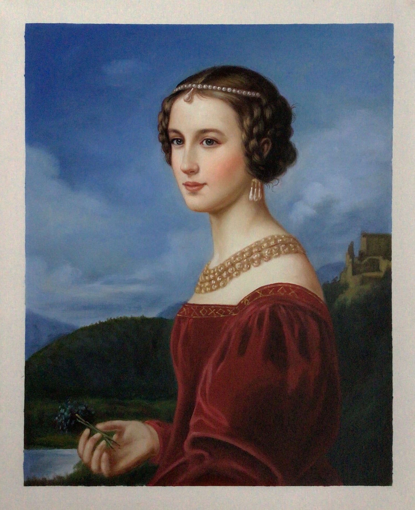 art-decoration-portrait-feminin-femme-huile-toile