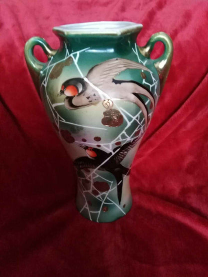 vase motif oiseaux