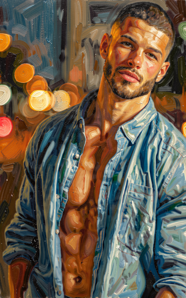 peinture huile sur toile faite sur commande - PORTRAIT BOGOSSE