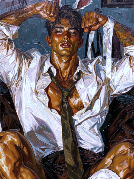 peinture huile sur toile faite sur commande - PORTRAIT BOGOSSE