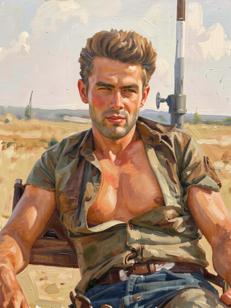 peinture huile sur toile faite sur commande - PORTRAIT BOGOSSE JAMES