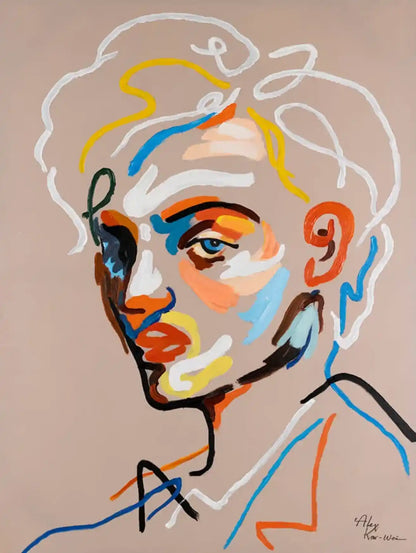 art-moderne-scene-vie-portrait-originale-huile-toile