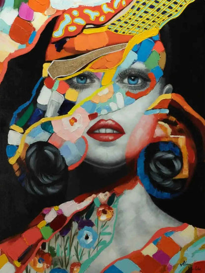 art-moderne-portrait-femme-sensuelle-peinture-huile-toile