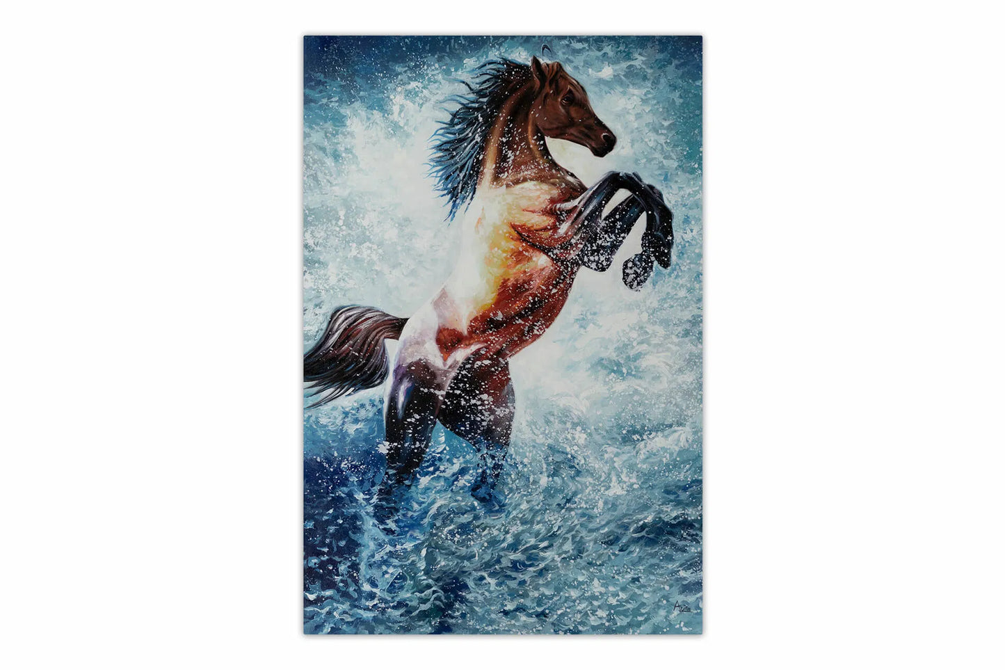 art-moderne-animal-cheval-peinture-huile-toile