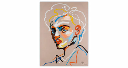 art-moderne-scene-vie-portrait-originale-huile-toile