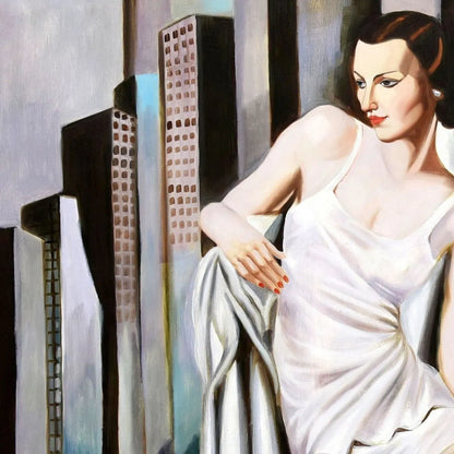 art-deco-portrait-feminin-femme-lady-bott-peinture-huile-toile