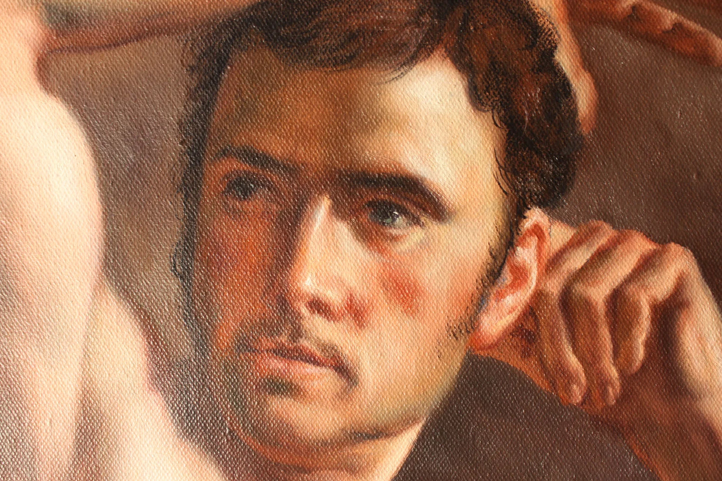 Nu masculin en buste d'après Théodore Géricault