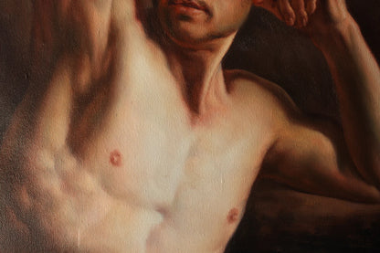 Nu masculin en buste d'après Théodore Géricault