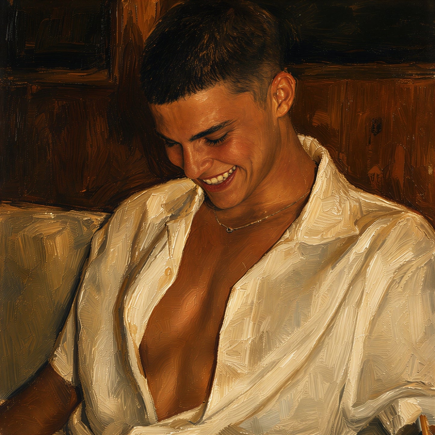 peinture huile sur toile faite sur commande - PORTRAIT BOGOSSE