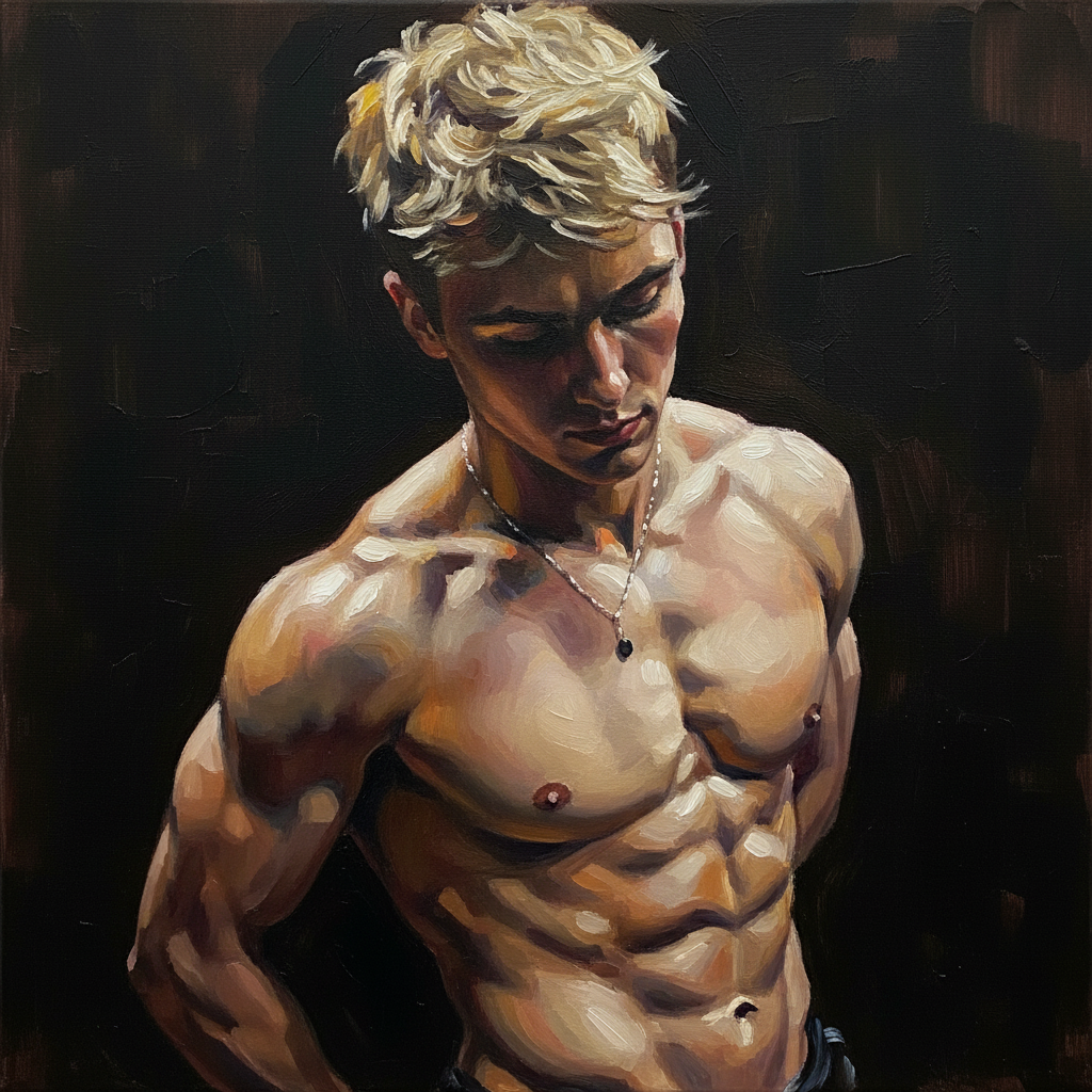 peinture huile sur toile faite sur commande - PORTRAIT BOGOSSE INCONNU