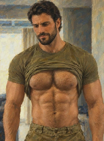 peinture huile sur toile faite sur commande - PORTRAIT BOGOSSE PECS (
