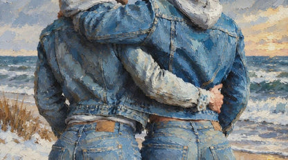 peinture huile sur toile faite sur commande - PORTRAIT BOGOSSE DENIM