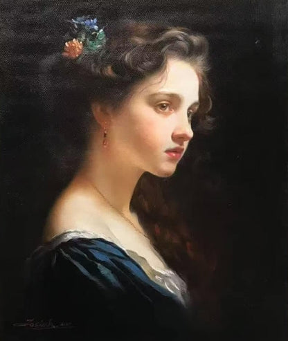 art-portrait-feminin-femme-peinture-huil e