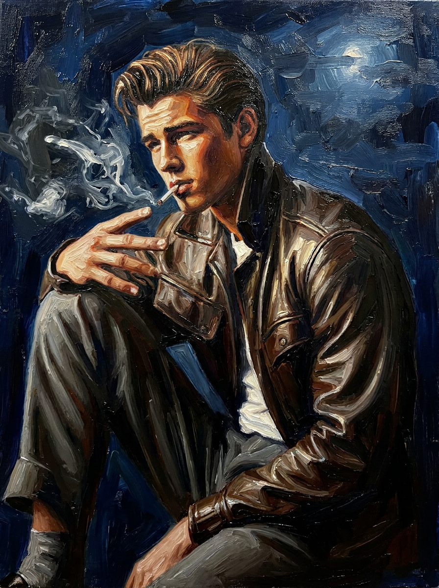 peinture huile sur toile faite sur commande - PORTRAIT BOGOSSE SEXY