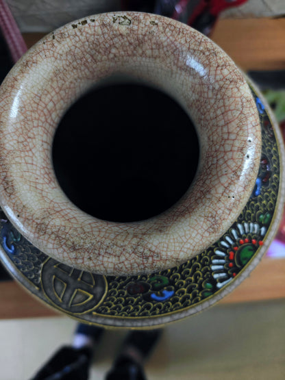 (Copie) VASE Satsuma Porcelaine craquelee JAPON