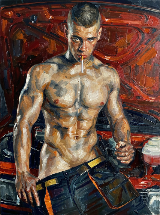 peinture huile sur toile faite sur commande - PORTRAIT BOGOSSE SOLDAT