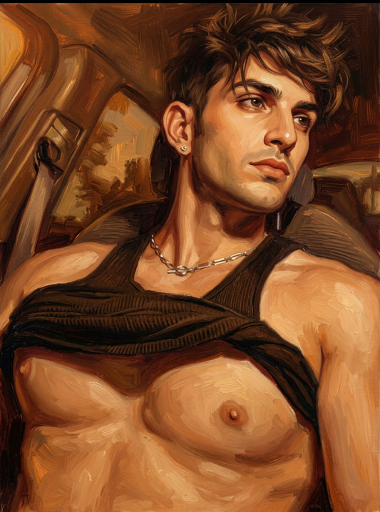 peinture huile sur toile faite sur commande - PORTRAIT BOGOSSE PECS