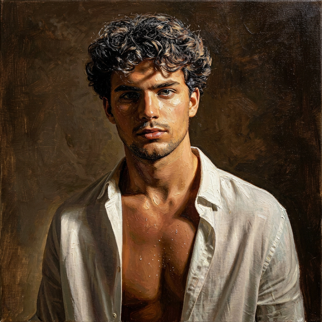 peinture huile sur toile faite sur commande - PORTRAIT MIGNON