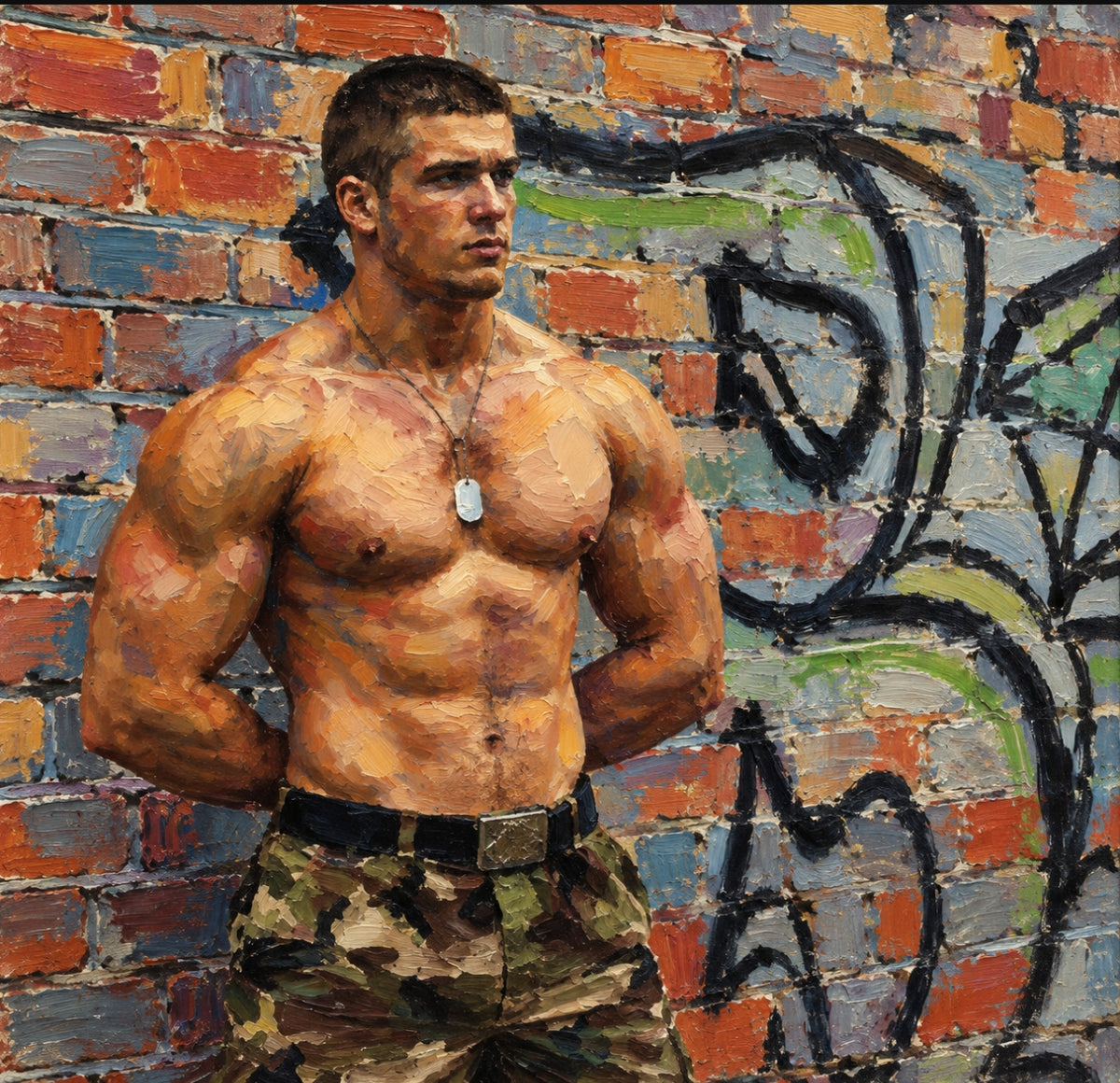 peinture huile sur toile faite sur commande - PORTRAIT BOGOSSE PECS