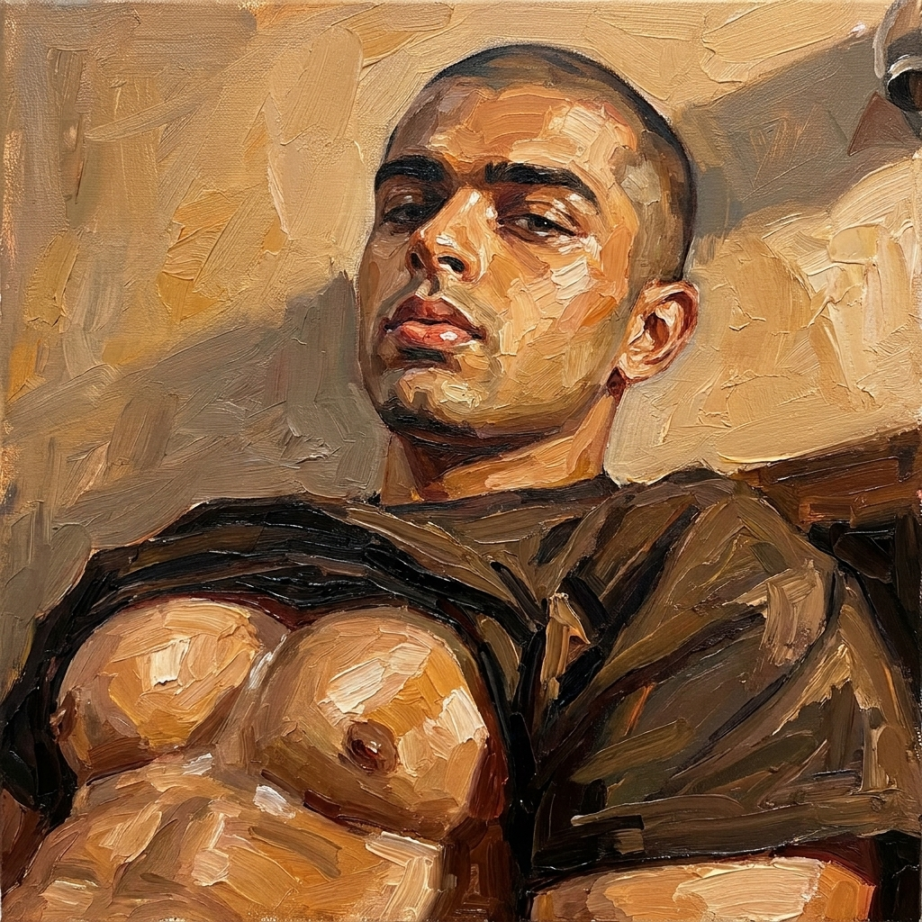 peinture huile sur toile faite sur commande - PORTRAIT BOGOSSE