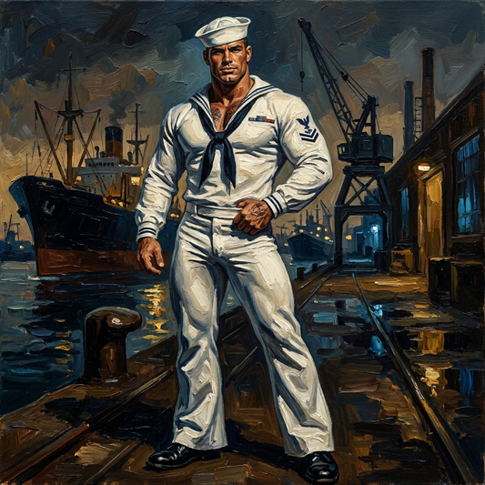 peinture huile sur toile faite sur commande - PORTRAIT BOGOSSE sailor