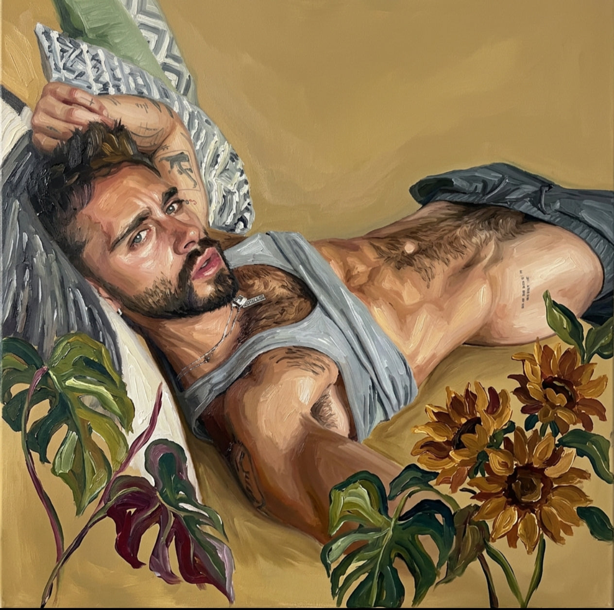 peinture huile sur toile faite sur commande - PORTRAIT AUTRE MONDE