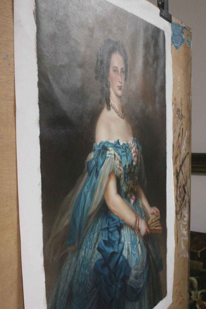 Art peinture à l'huile portrait grande-duchesse Alexandra Iosifovna