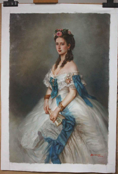 Reproduction peinture à l'huile Winterhalter ALexandra du Danemark - Kikooyou Art Gallery
