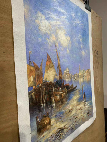 Reproduction Thomas Moran paysage Venise Scénario peinture à l'huile sur toile