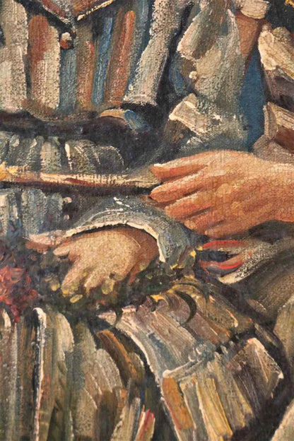 art-scène de vie-personnages-argenteuil-peinture huile sur toile-d'après Manet