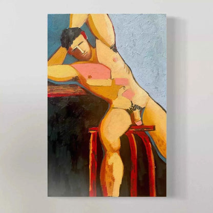 art-moderne-nu-masculin-homme-peinture-originale-huile-toile (Copie)
