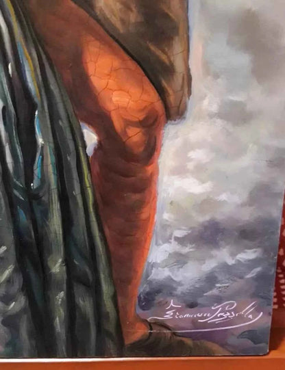 Revisitation de "le baiser" de Francesco Hayez, huile sur toile,