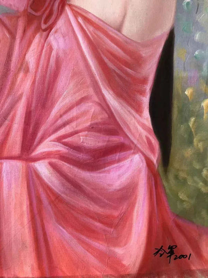 art-portrat-féminin-femme-chinoise-peinture-huile-toile - Kikooyou Art Gallery