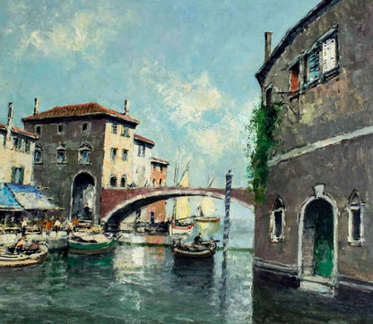 art-paysage-marin-canal-venise-peinture-huile
