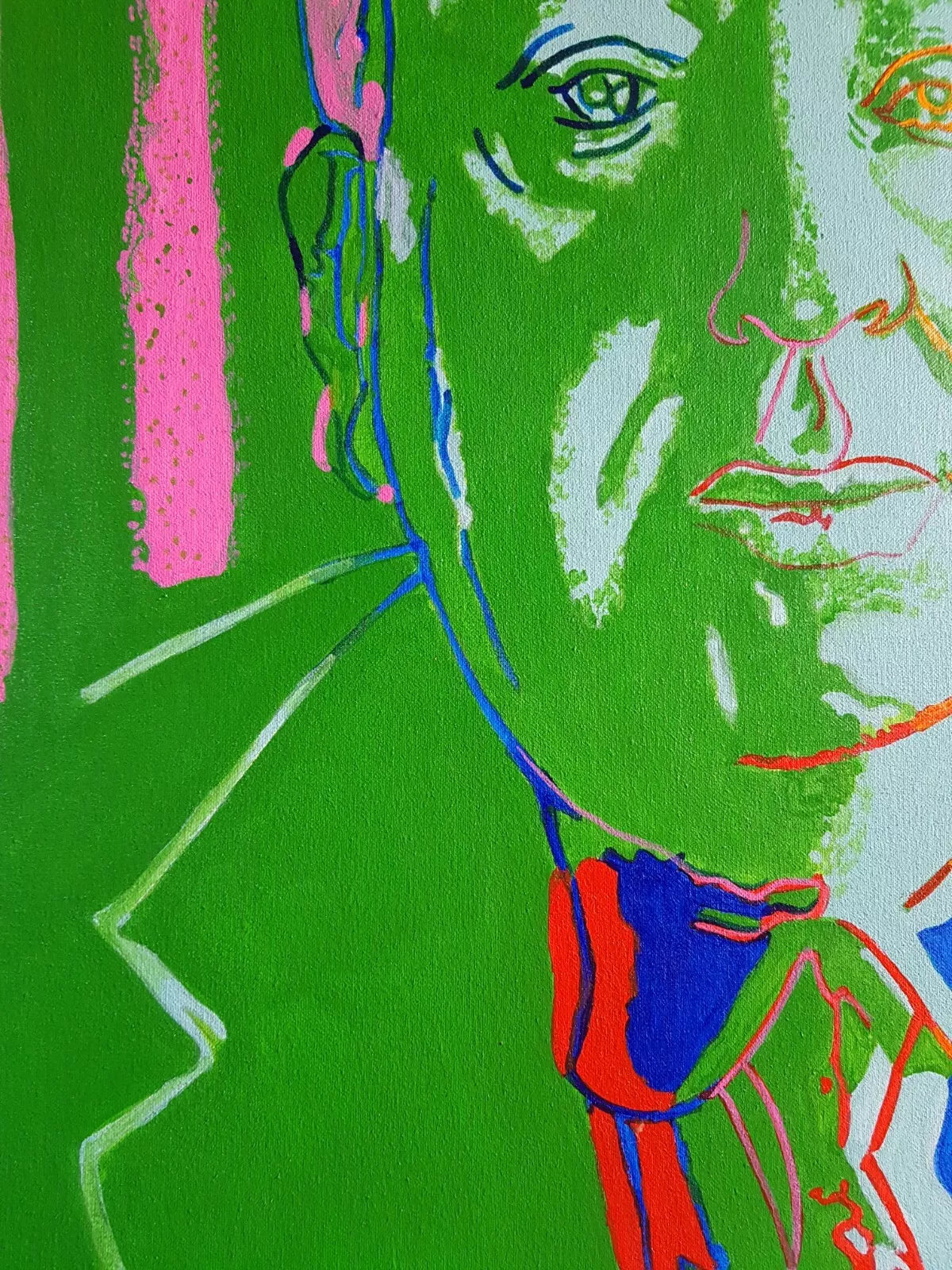 pop art-portrait-Alfred Hitchcock-hommes-cinéma-peinture-huile-toile