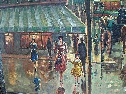 art-paysage-scène-rue-Paris-peinture-originale-huile-toile