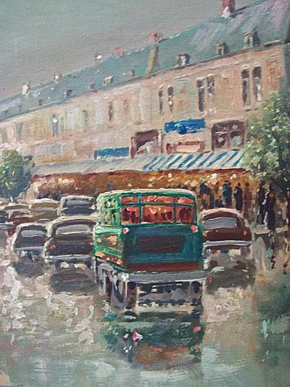 art-paysage-scène-rue-Paris-peinture-originale-huile-toile