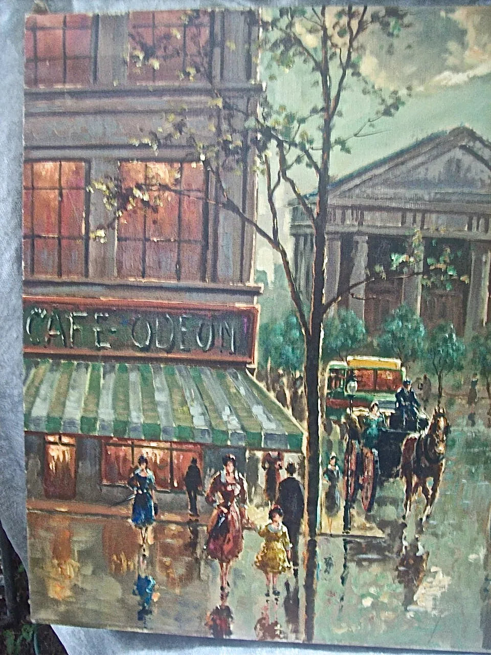 art-paysage-scène-rue-Paris-peinture-originale-huile-toile
