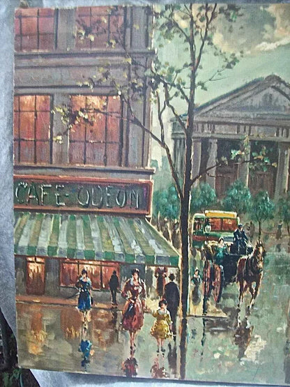 art-paysage-scène-rue-Paris-peinture-originale-huile-toile