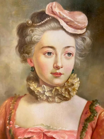 art-portrait-féminin-femme-princesse-peinture-huile-toile