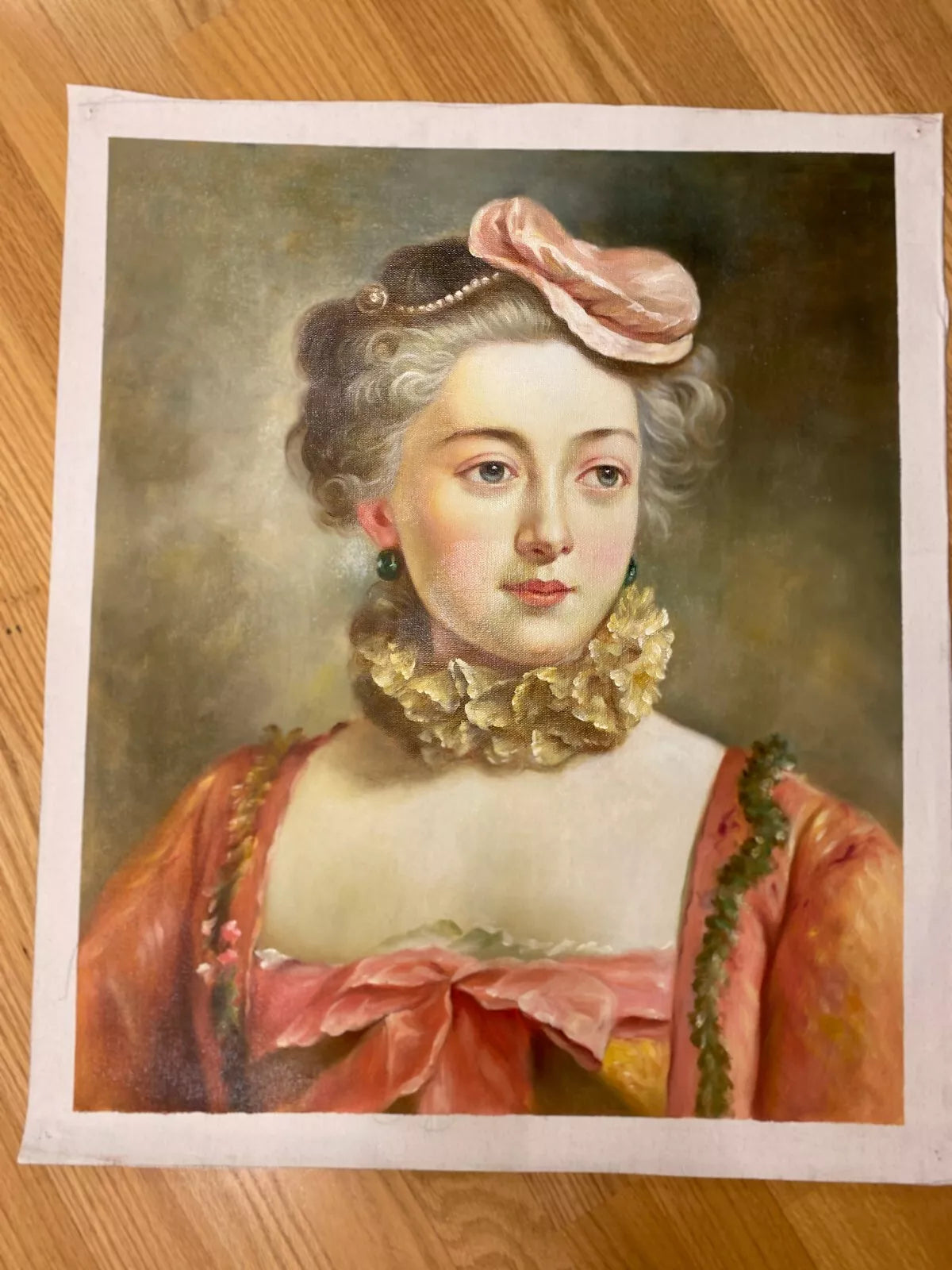 art-portrait-féminin-femme-princesse-peinture-huile-toile