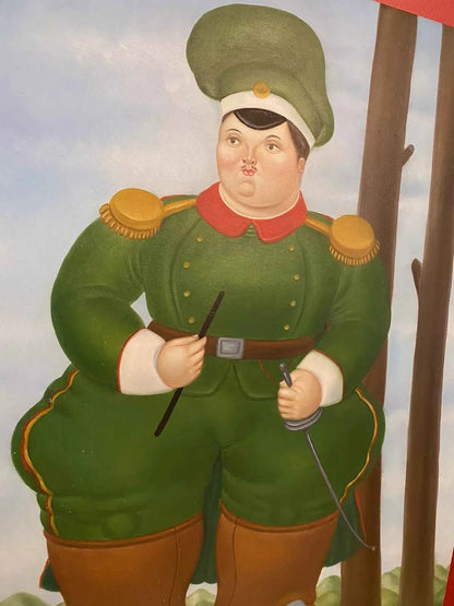 art-moderne-Field Marshall-portrait-huile-toile